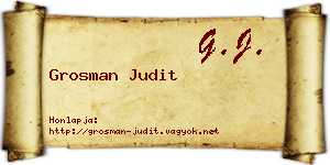 Grosman Judit névjegykártya